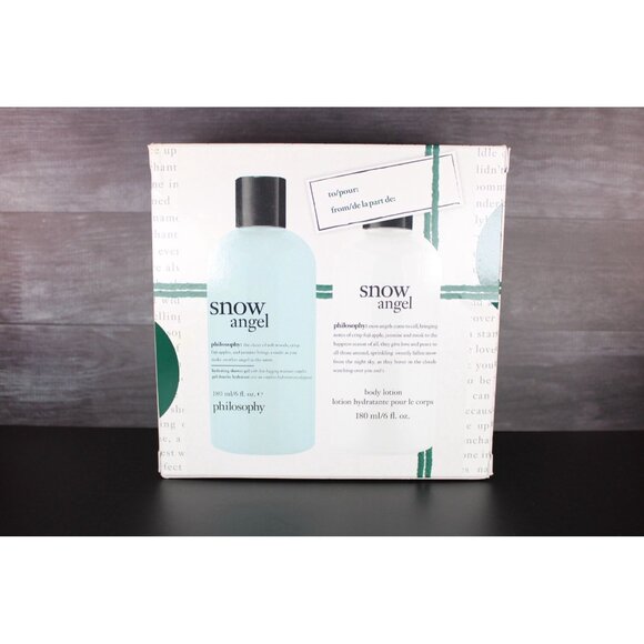 Philosophy SNOW ANGEL Hydrating Shower Gel & Body Lotion Duo Bath Set NEW In Box - Picture 12 of 13
